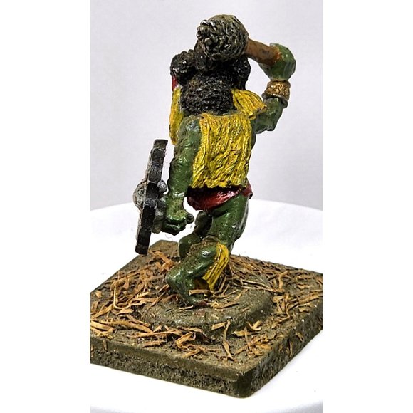 Vintage Orc Rare Stone Made Ogre Warrior With Spider Embossed Shield And Weapon - Picture 4 of 16